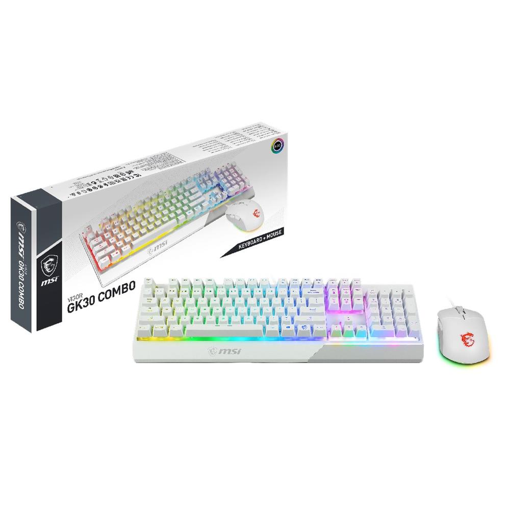 Teclado + raton gaming msi vigor ck30 blanco