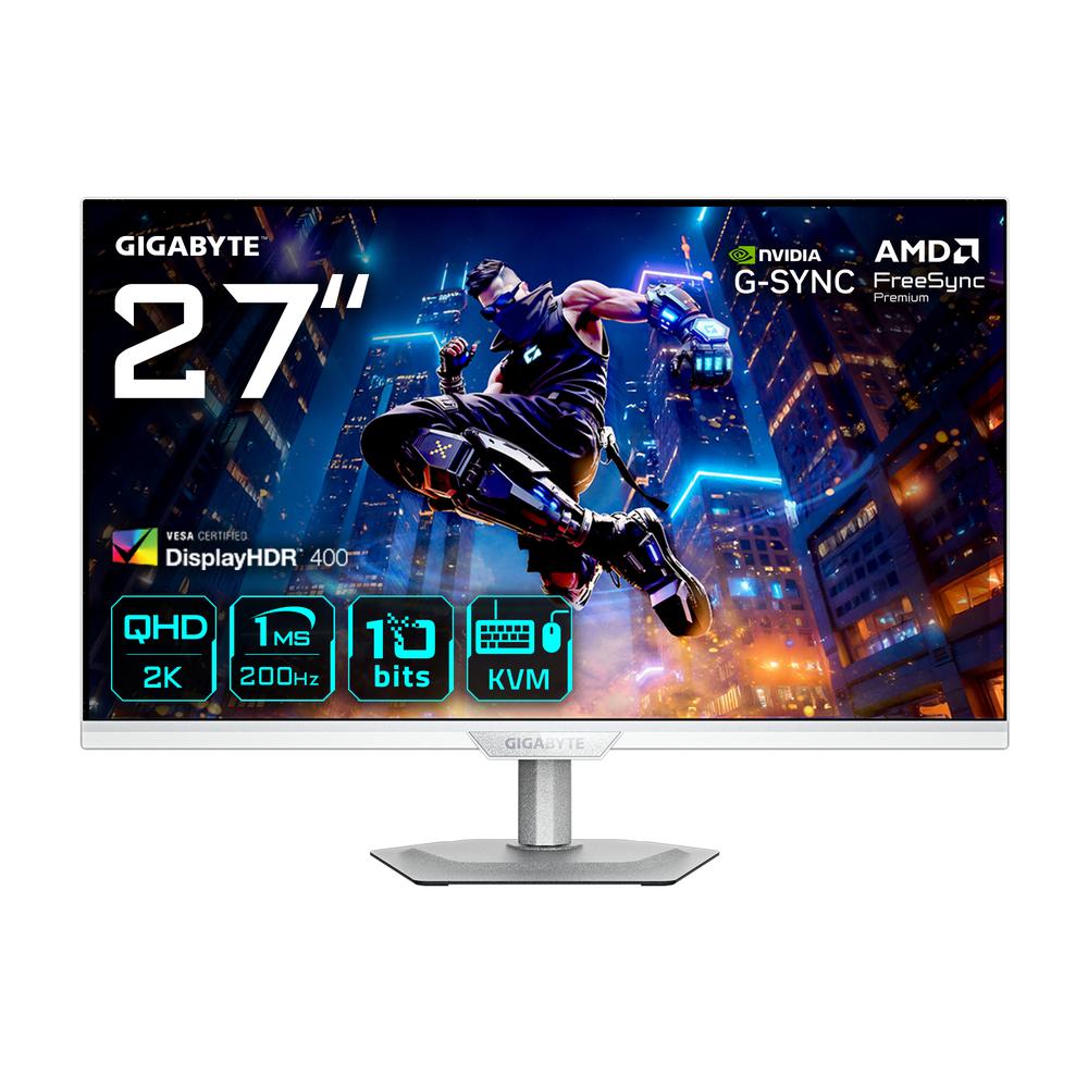 Monitor gaming gigabyte m27q2 qd ice 27 pulgadas qhd 200hz
