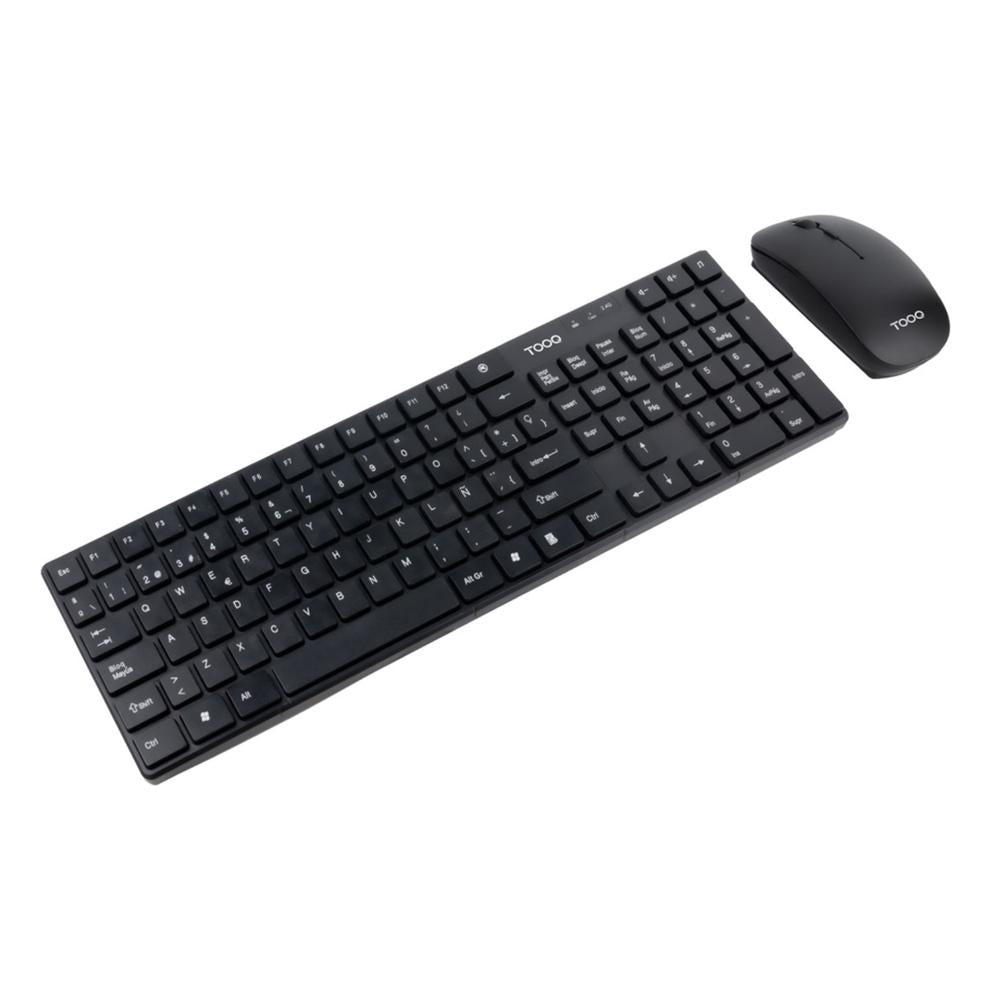 Teclado + rato TooQ TQKM-3102-B RF sem fios preto