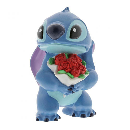 Figura enesco disney lilo & stitch stitch con ramo de rosas Frikytopia
