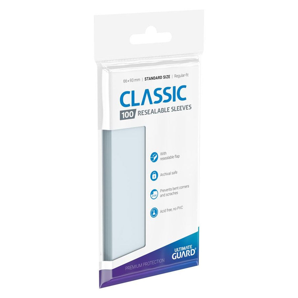 Ultimate Guard Classic Sleeves Fundas con cierre reutilizable Tamaño Estándar Transparente (100)