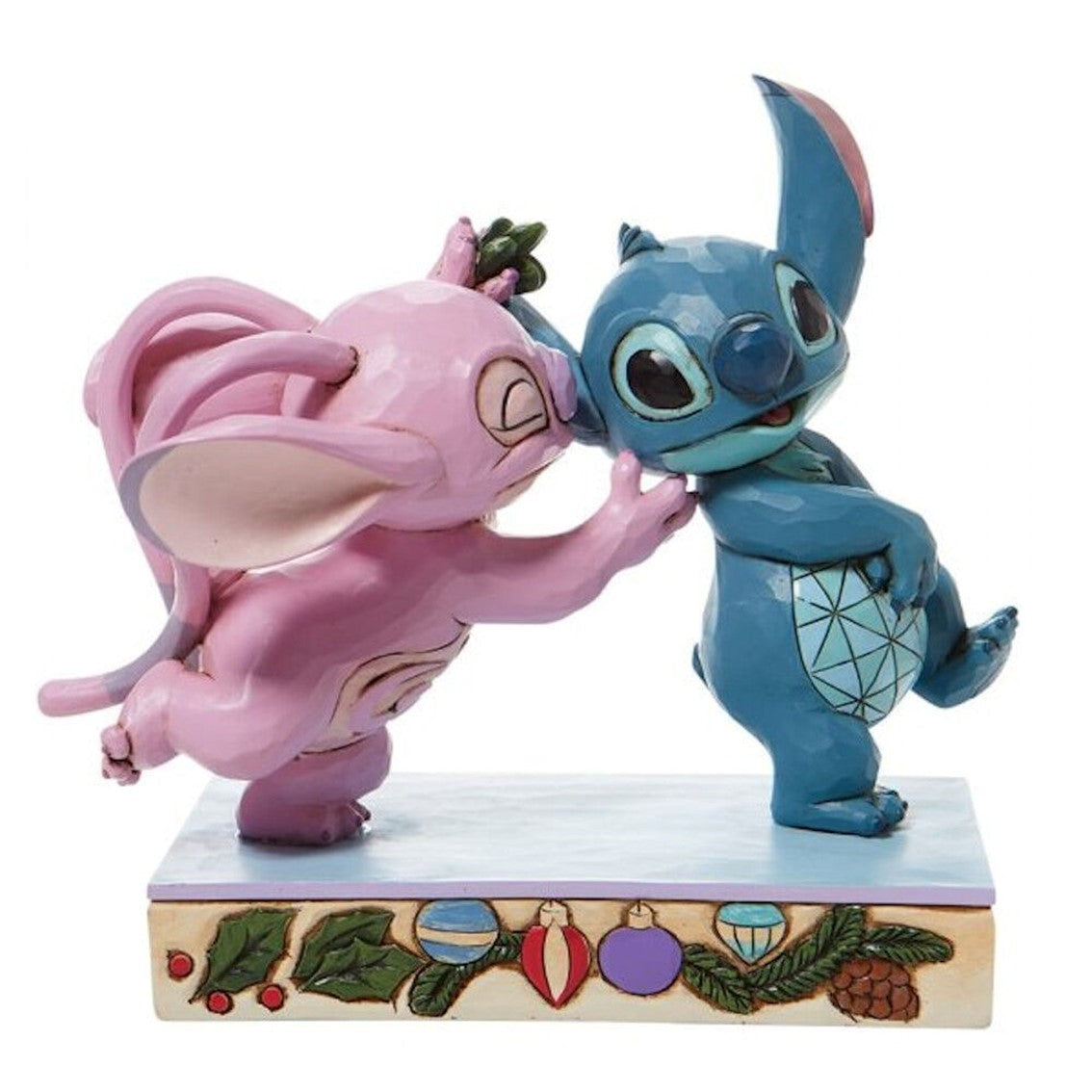 Figura enesco disney lilo & stitch stitch y angel con muérdago Frikytopia