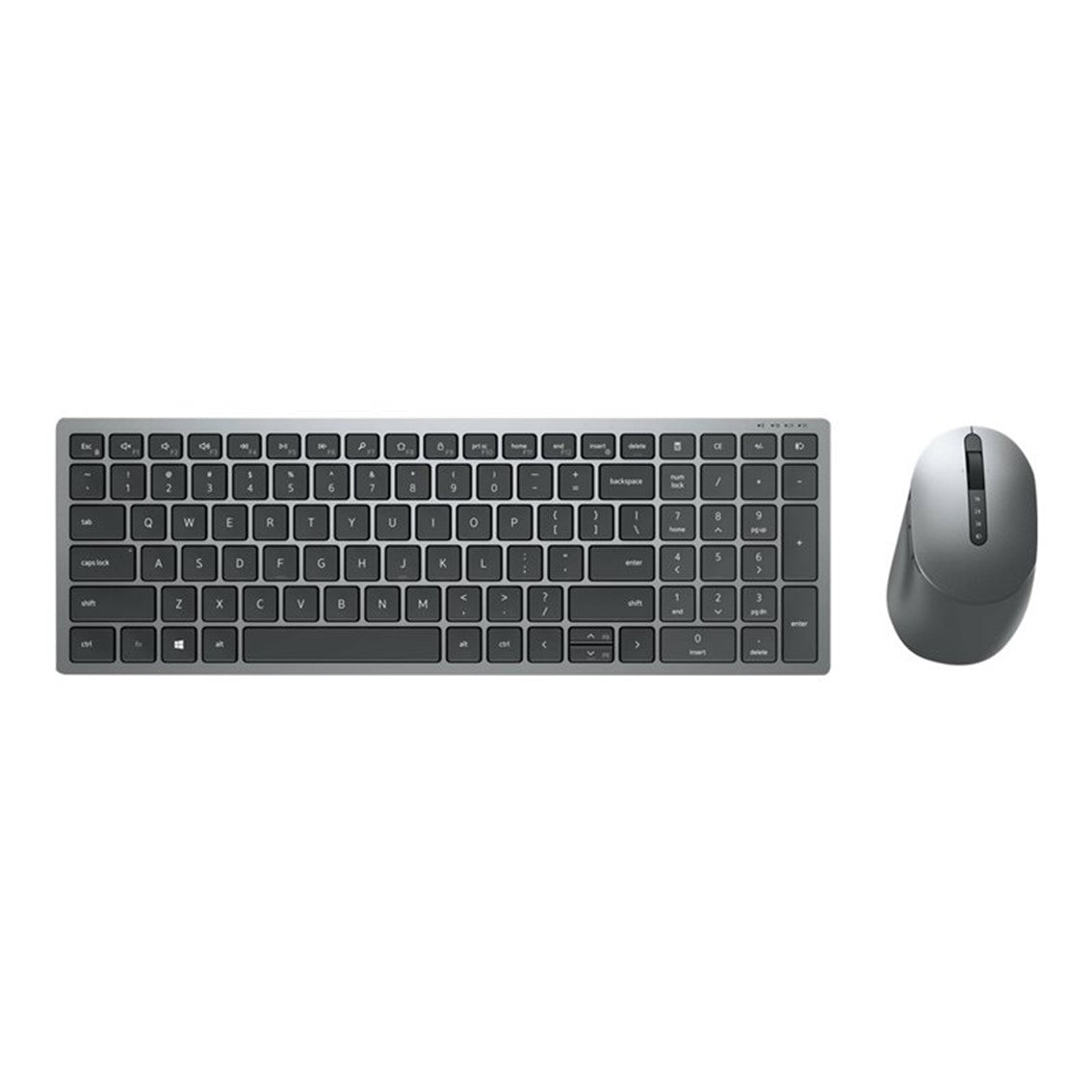 Kit teclado + mouse raton dell km7120w wireles inalambrico gris titanio Frikytopia