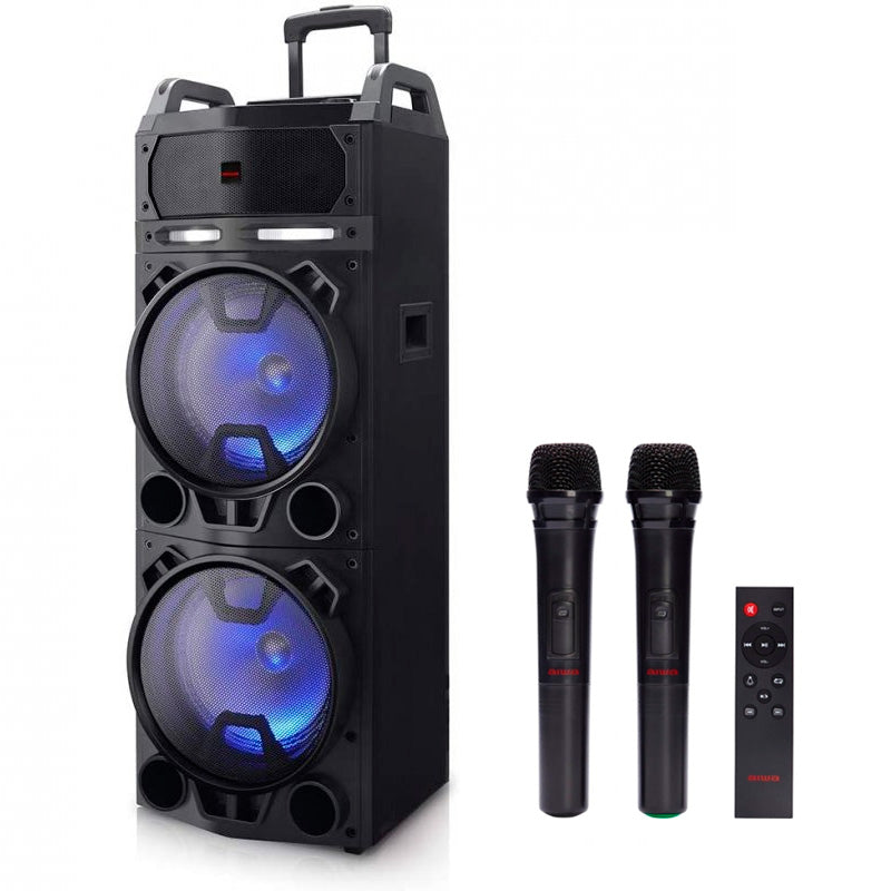 Altavoz trolley aiwa kbtus - 900 100w rms con karaoke 2 micros inalambricos Frikytopia