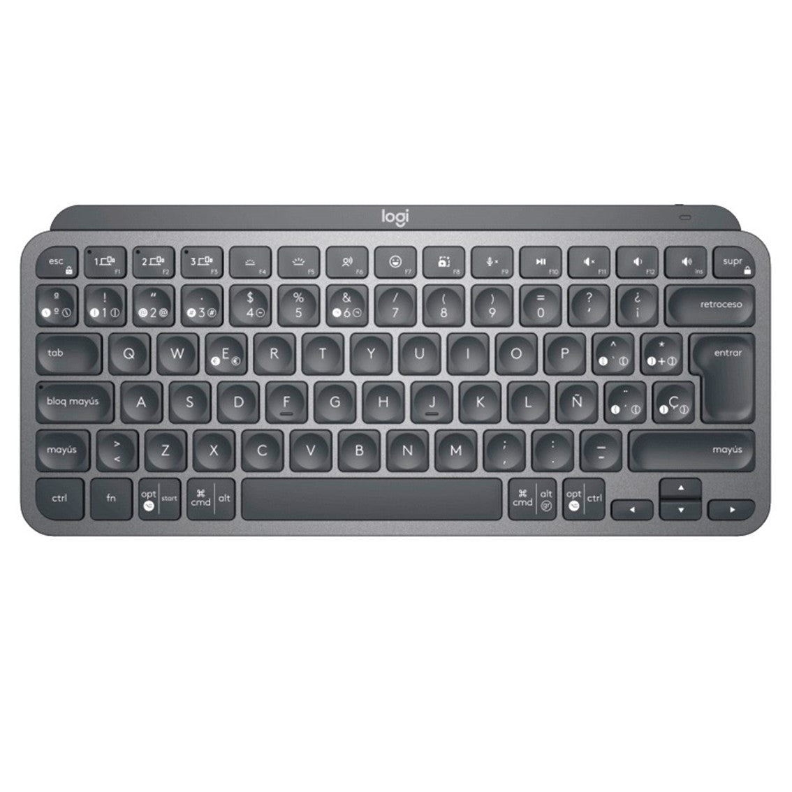 Teclado logitech mx keys mini grafito wireless inalambrico Frikytopia