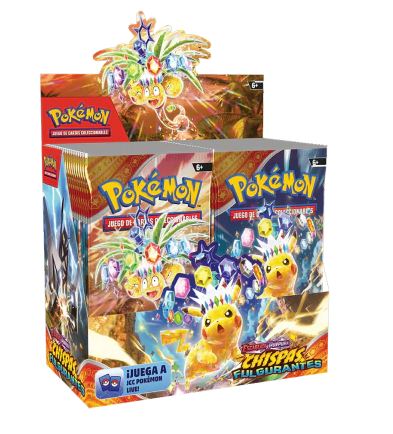 Juego de cartas pokemon tcg chispas filgurantes -  36 ct display español Frikytopia