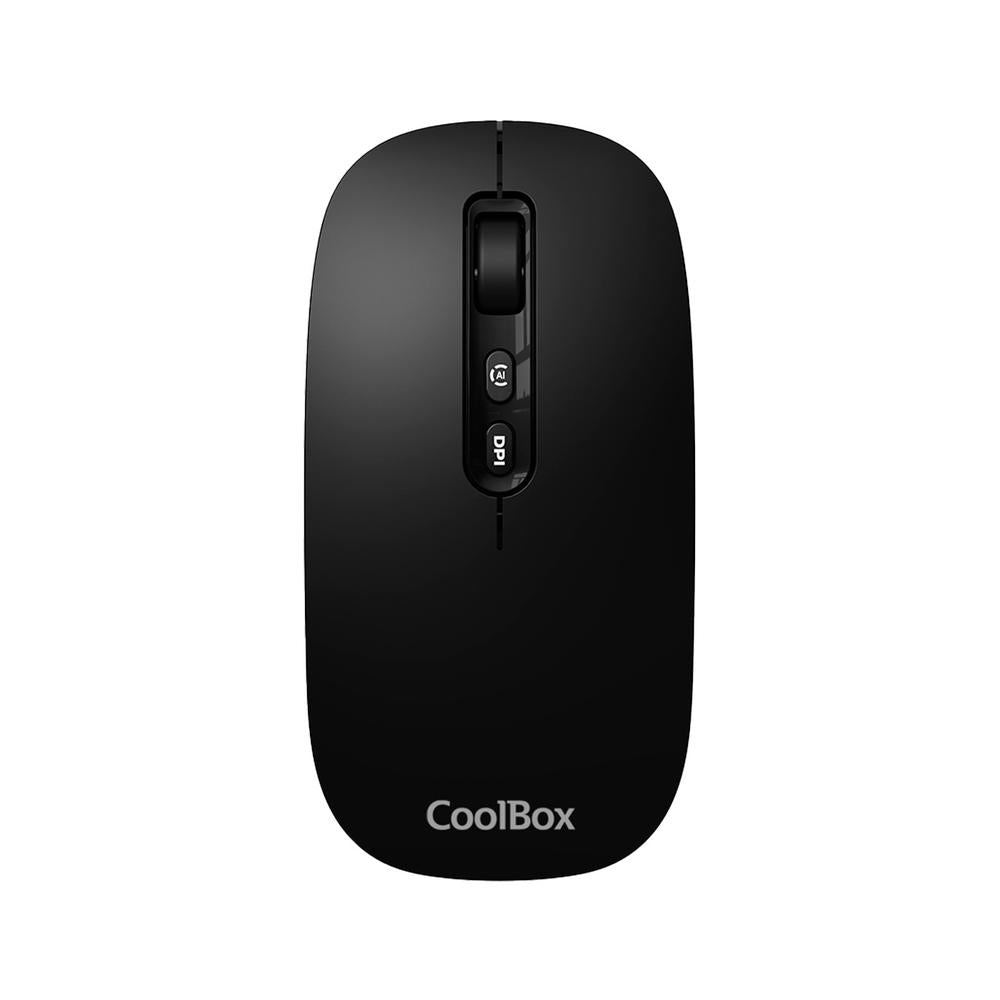 Mouse raton coolbox ia w02 negro 1600 dpi inalambrico rf+bt Frikytopia