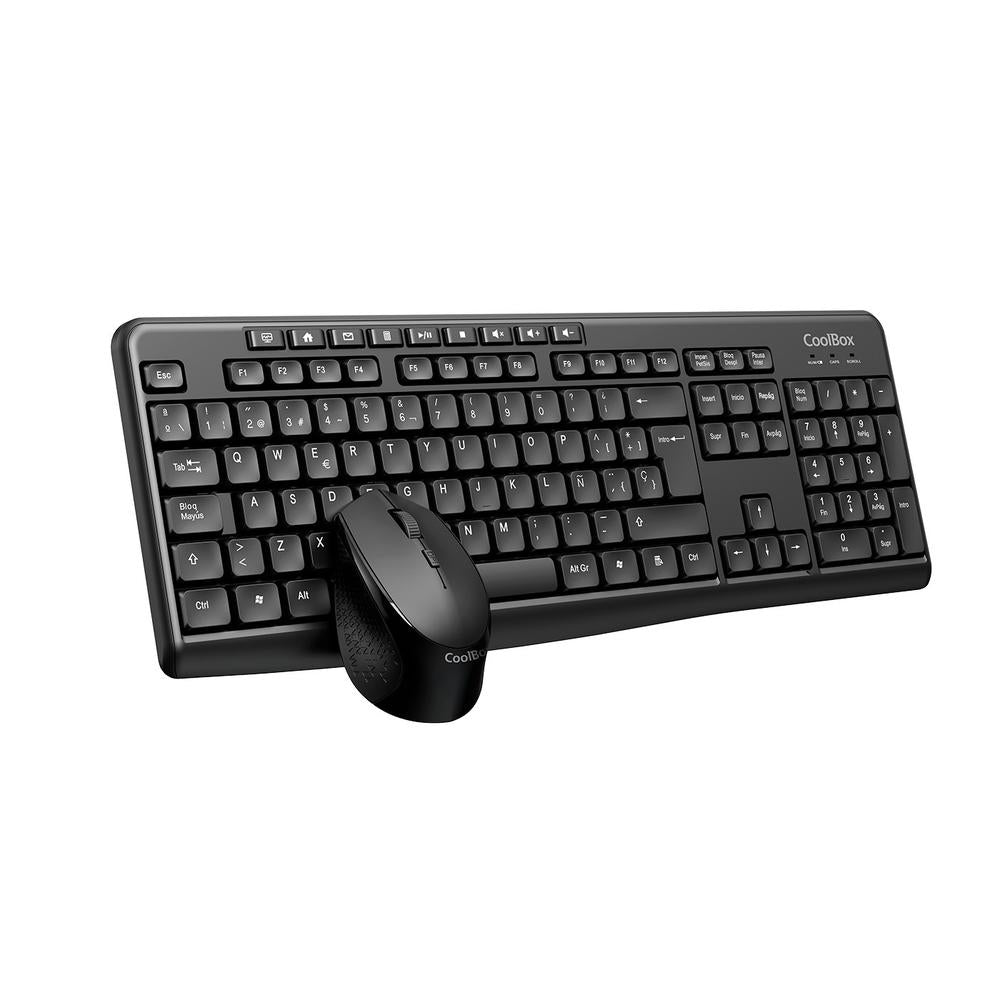 Kit teclado + raton coolbox inalambrico multimedia negro coo - ktr - 03w Frikytopia