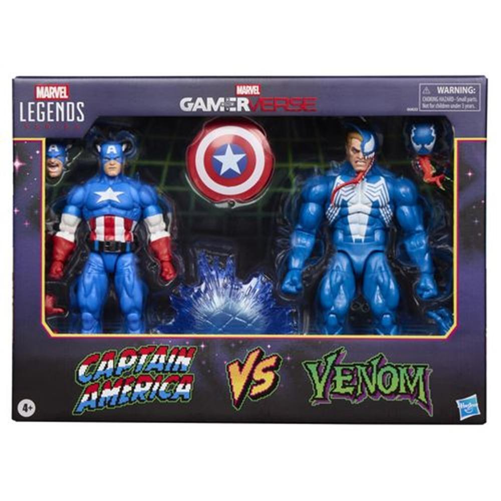 Blister 2 Figuras Capitan America & Venom Gameverse Marvel Legends Series 15 cm