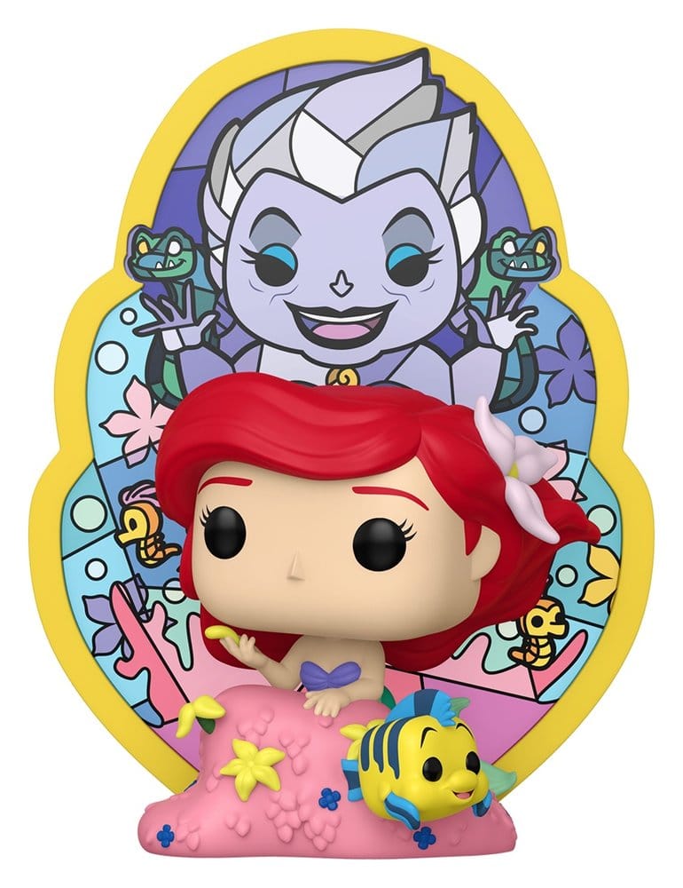 Figura POP Deluxe Disney La Sirenita Ariel Ursula Stained Glass