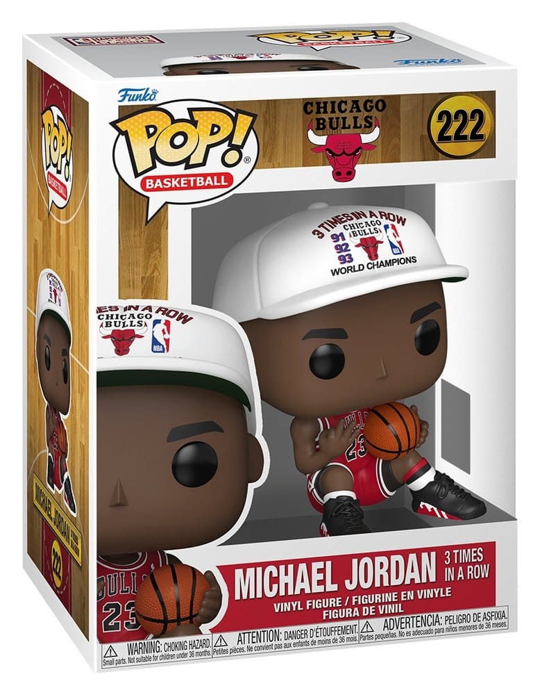 Figura POP NBA Chicago Bulls Michael Jordan 3 Times in a Row