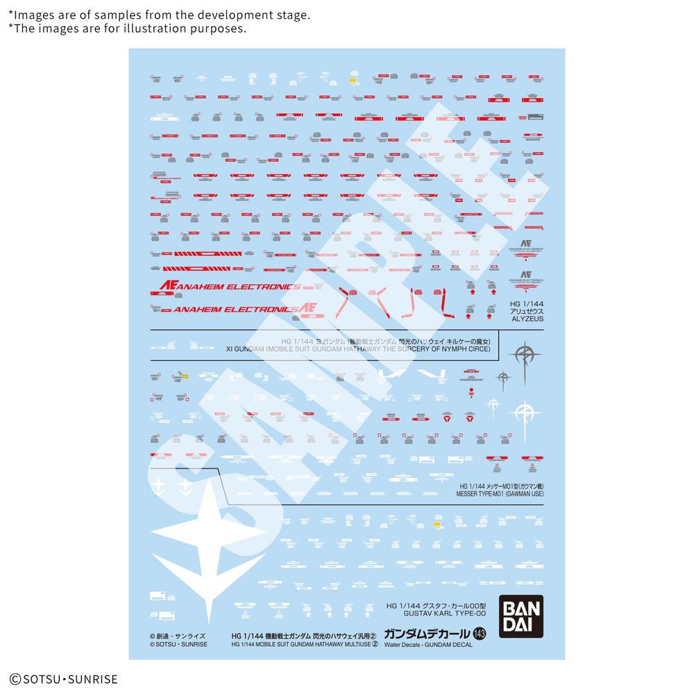 Calcomania g - decal 143 ms gundam hathaway mu2 Frikytopia