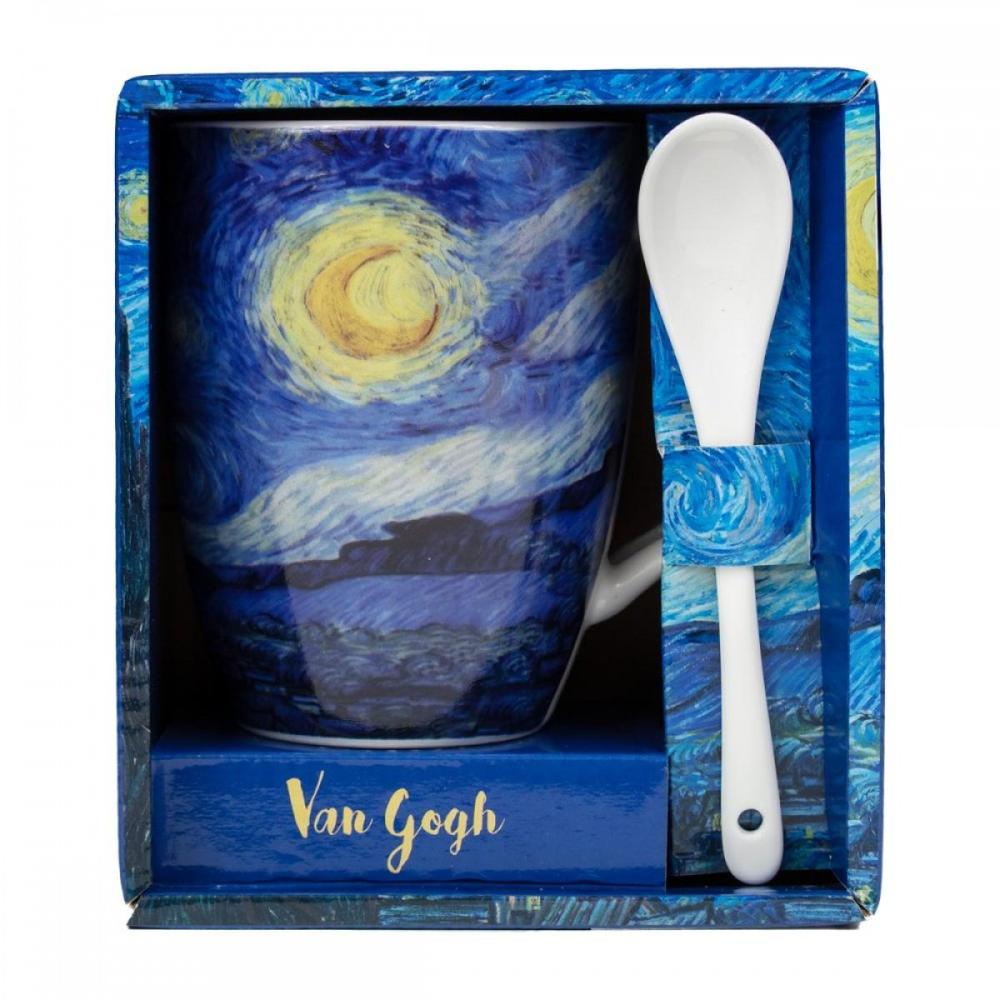 Taza con cuchara enesco noche estrellada Frikytopia