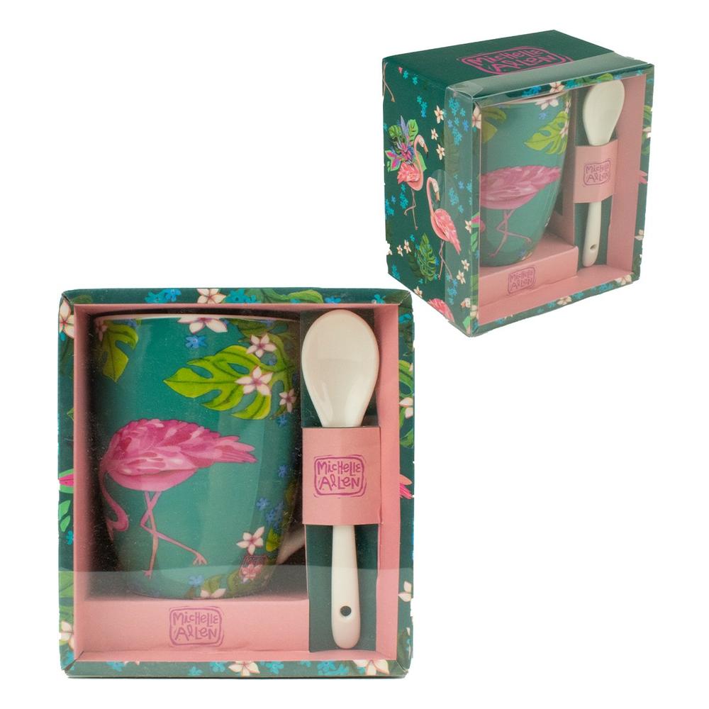 Taza con cuchara enesco flamenco Frikytopia