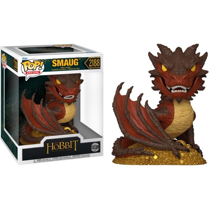Trilogía de El hobbit POP! Deluxe Vinyl Figura Smaug (MT) 9 cm