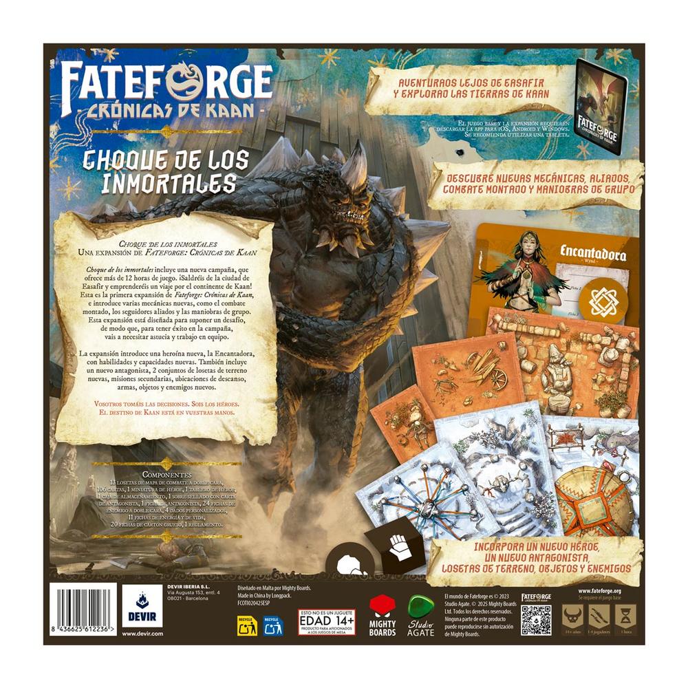 Expansion fateforge: cronicas de kaan choque de los inmortales Frikytopia