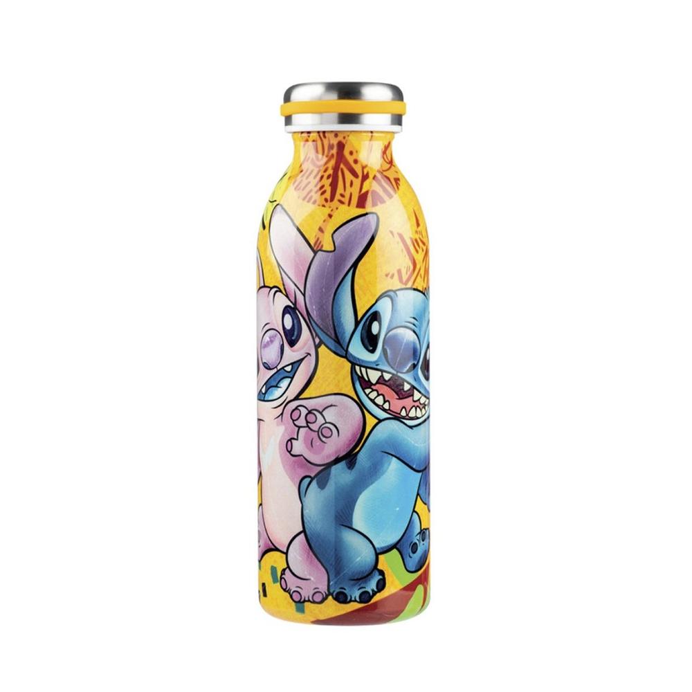 Botella de agua enesco stitch & angel amarilla 500 ml Frikytopia