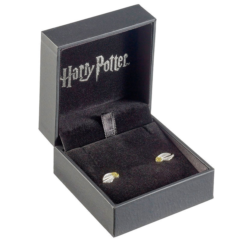 Harry Potter Pendientes Golden Snitch (Plata de ley)