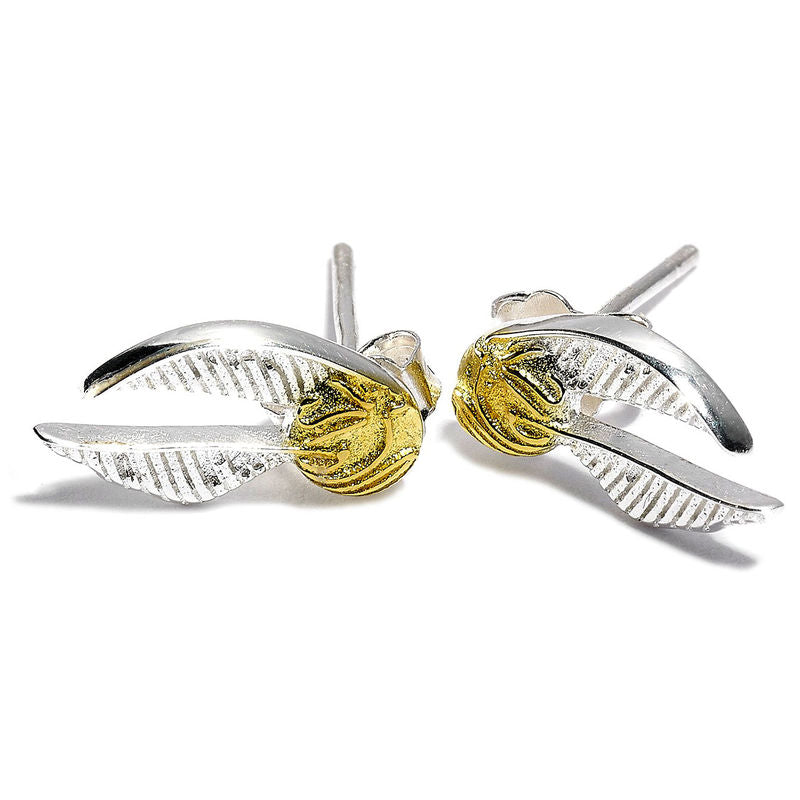 Harry Potter Pendientes Golden Snitch (Plata de ley)