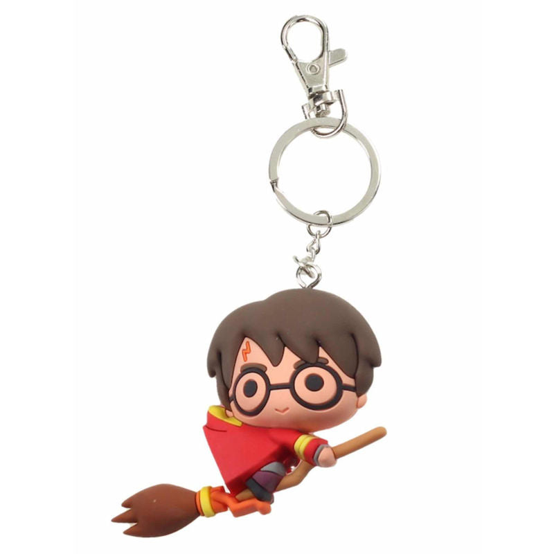 Harry Potter Llavero caucho Harry Potter & Broomstick 7 cm