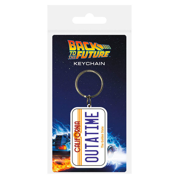 Regreso al Futuro Llavero caucho License Plate 6 cm