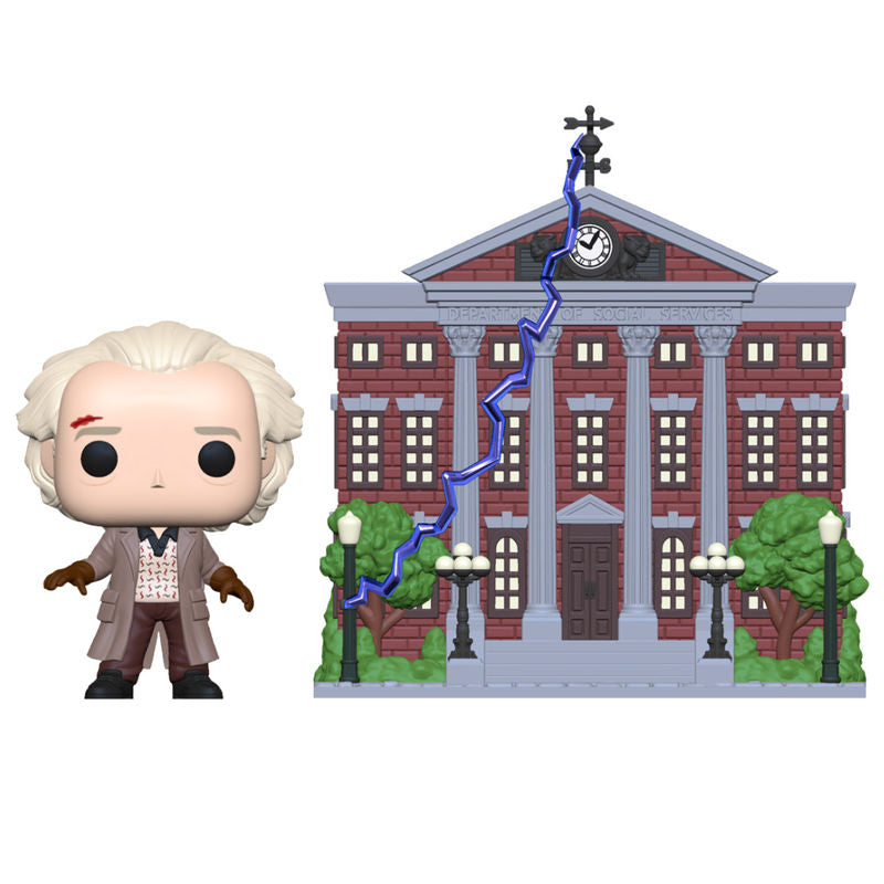 Figura POP Back To The Future Doc with Clock Tower Frikytopia