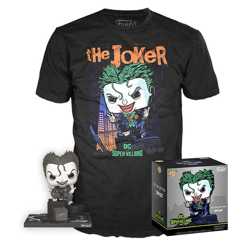 Set Figura POP Tee DC Comics Jim Lee Joker Talla S