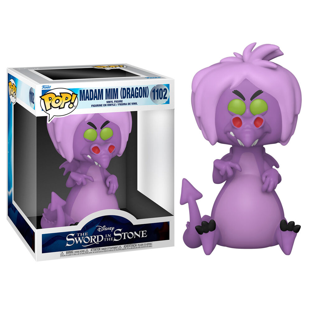 Figura POP Disney Merlin El Encantador Mim as Dragon Chase 15cm