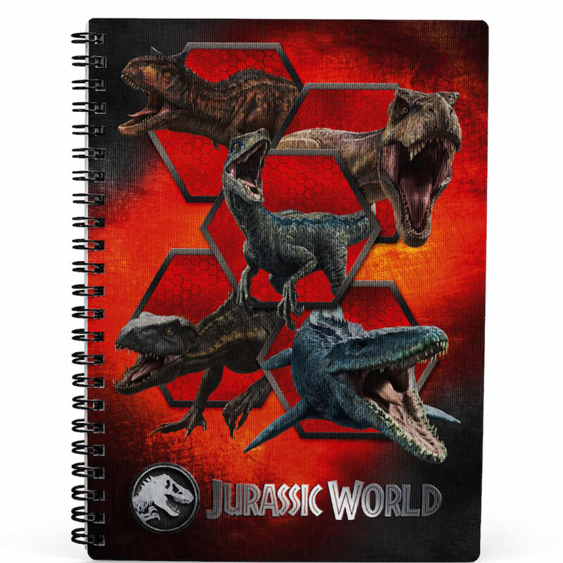 Libreta efecto 3d carnivorous jurassic world