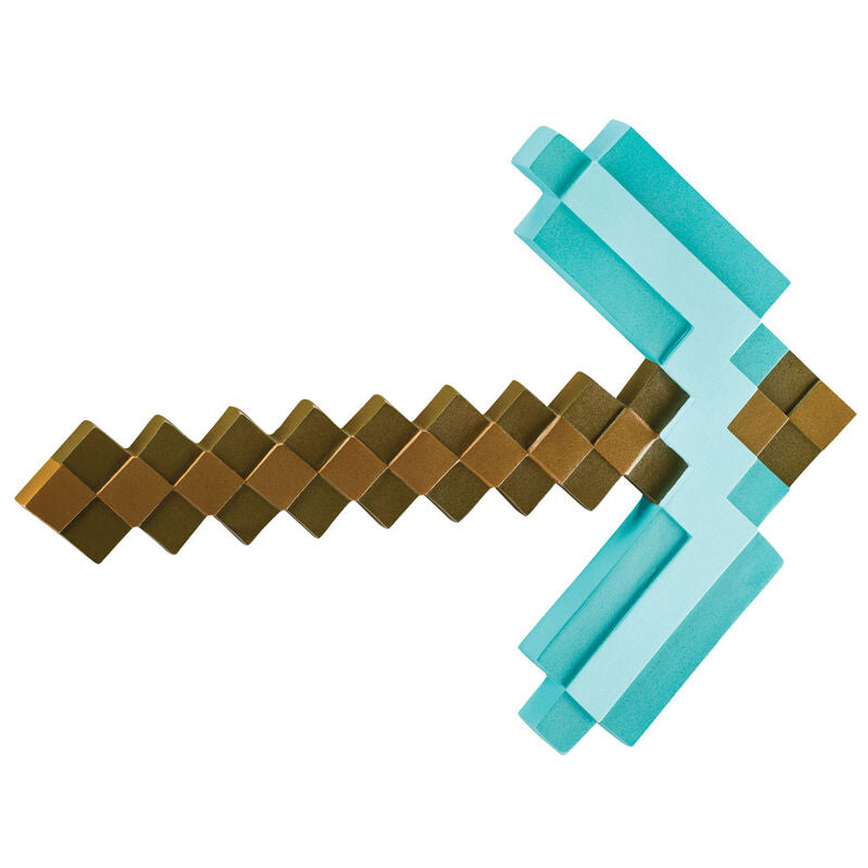 Réplica Plástico Diamond Pickaxe Minecraft 40 cm - ¡La herramienta perfecta para los fans de Minecraft!