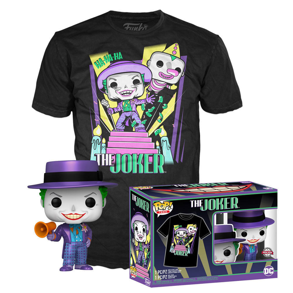 Set figura POP & Tee DC Comics Batman The Joker Frikytopia