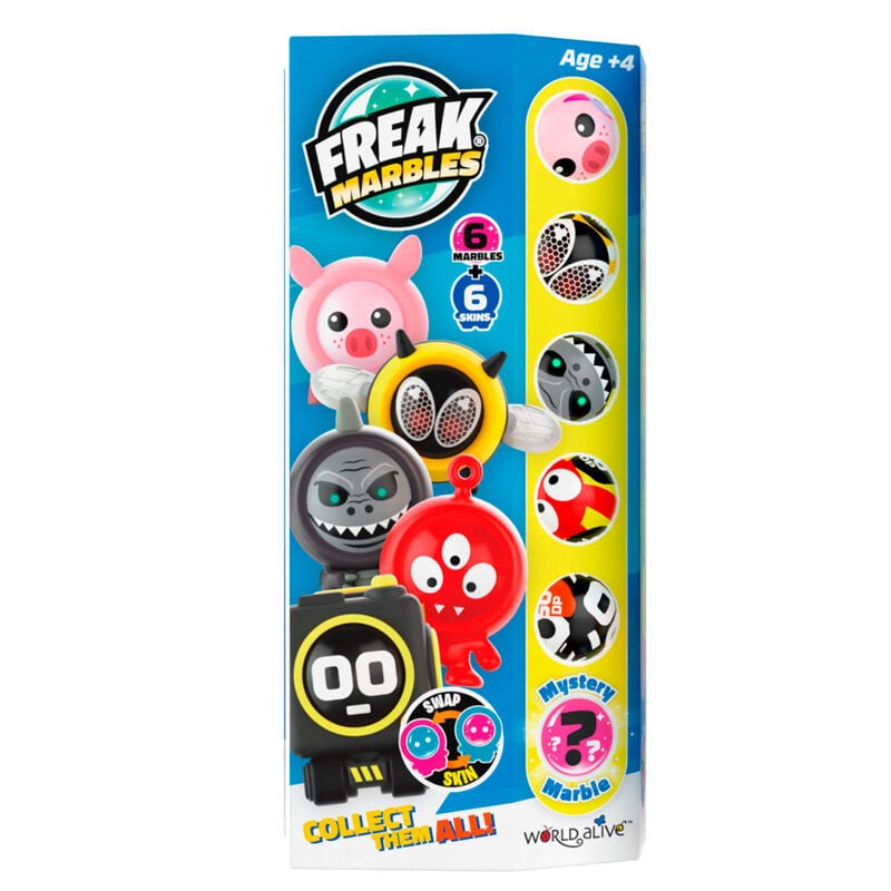 Set 6 Canicas + Skin Freak Marbles Frikytopia