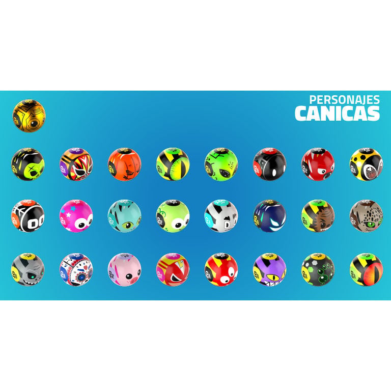 Set 6 Canicas + Skin Freak Marbles