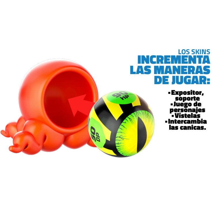 Set 6 Canicas + Skin Freak Marbles