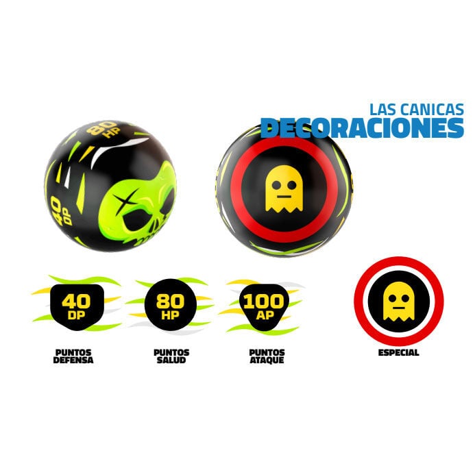 Set 6 Canicas + Skin Freak Marbles