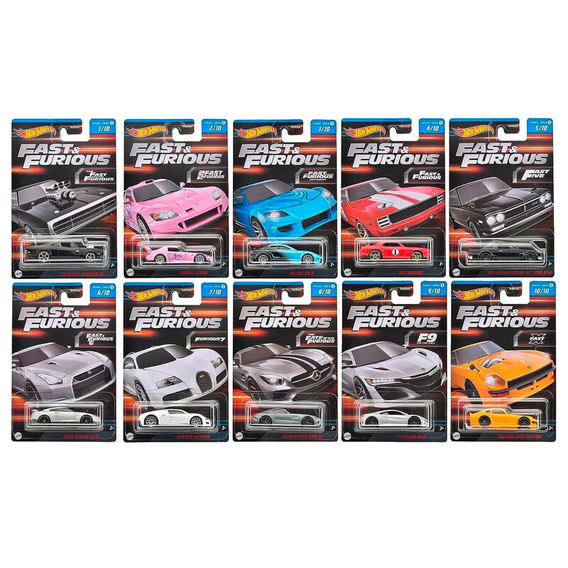 Fast & Furious Hot Wheels Silver Series Vehicles Die-Cast 1/64 979P Surtido (24)