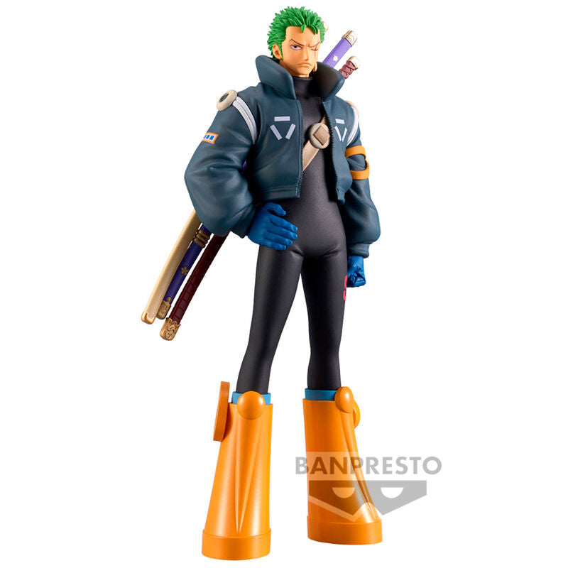 Figura banpresto one piece dxf grand line series egghead roronoa zoro