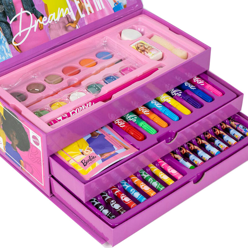 Mala de papelaria colorível Barbie
