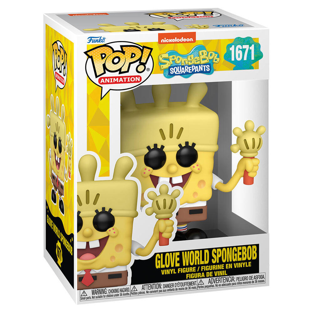 Bob Esponja 25th Anniversary POP! Vinyl Figura SB w/ Glove Light 9 cm
