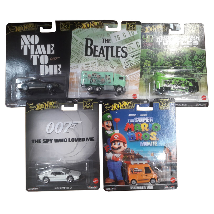 Hot Wheels Premium Vehículos Die-Cast 1/64 Pop Culture 979Q Surtido (10)