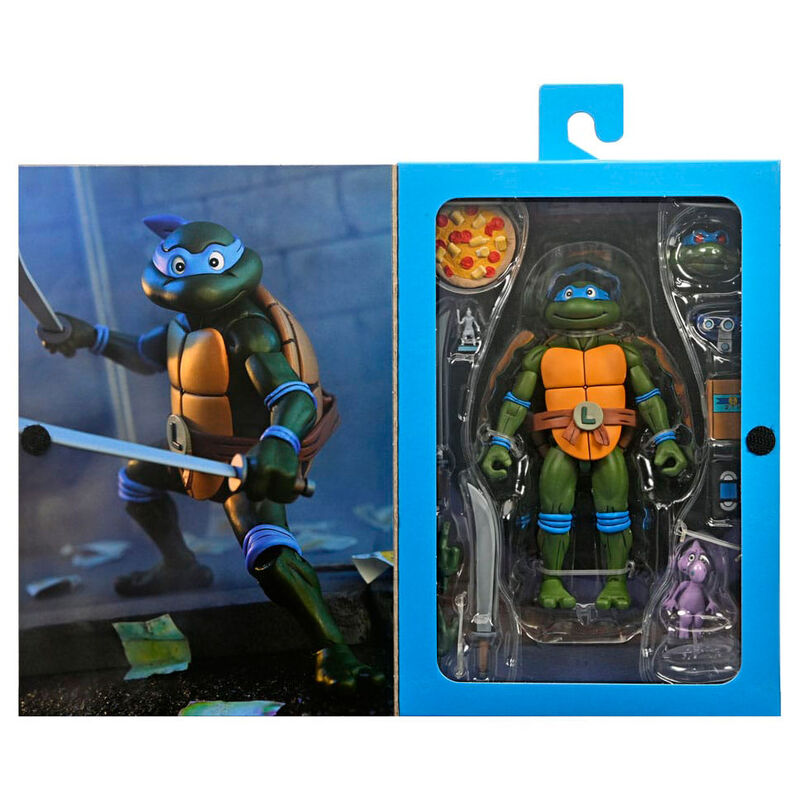 Figura neca teenage mutant ninja turtles cartoon ultimate leonardo vhs scale action 18cm