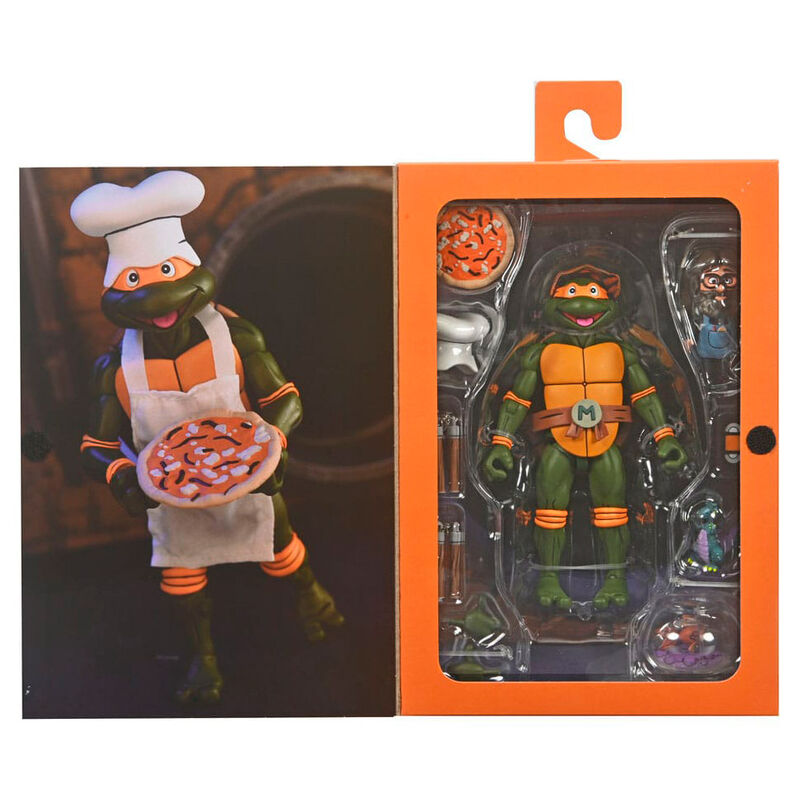 Figura neca teenage mutant ninja turtles cartoon ultimate michelangelo vhs scale action 18cm