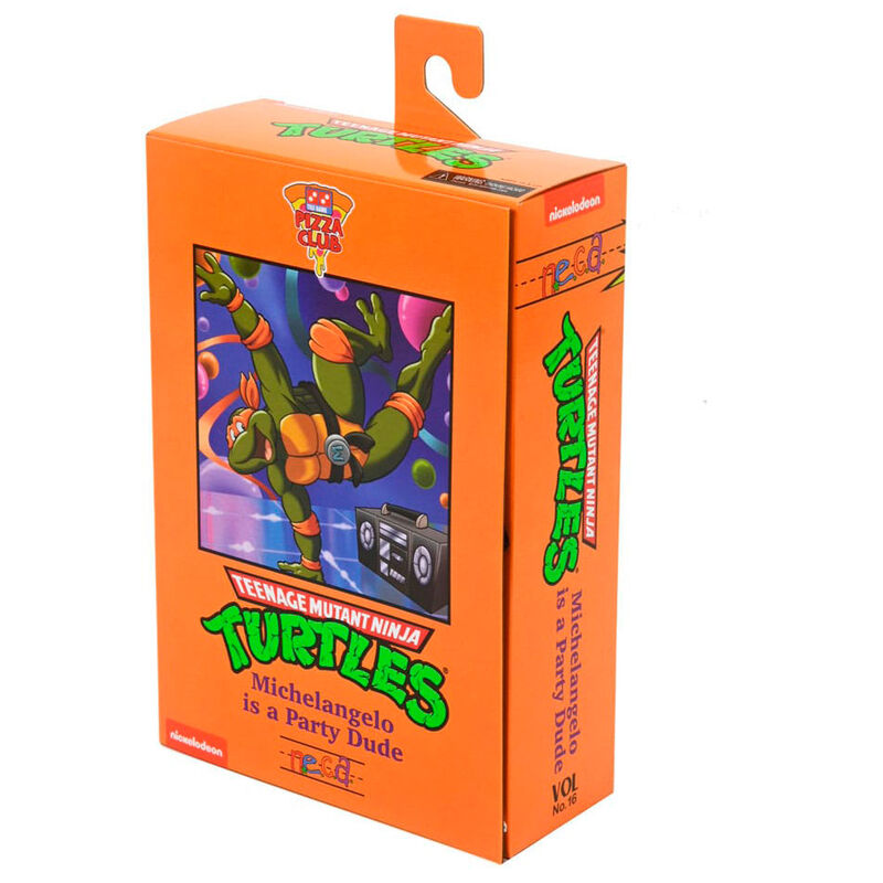 Figura neca teenage mutant ninja turtles cartoon ultimate michelangelo vhs scale action 18cm