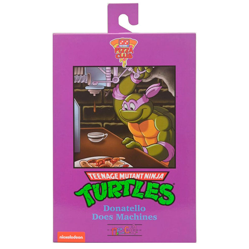 Figura neca teenage mutant ninja turtles cartoon ultimate donatello vhs scale action 18cm