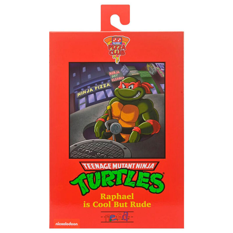 Figura neca teenage mutant ninja turtles cartoon ultimate raphael vhs scale action 18cm