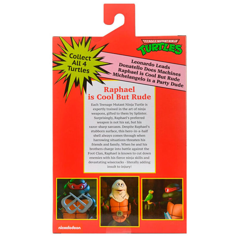 Figura neca teenage mutant ninja turtles cartoon ultimate raphael vhs scale action 18cm