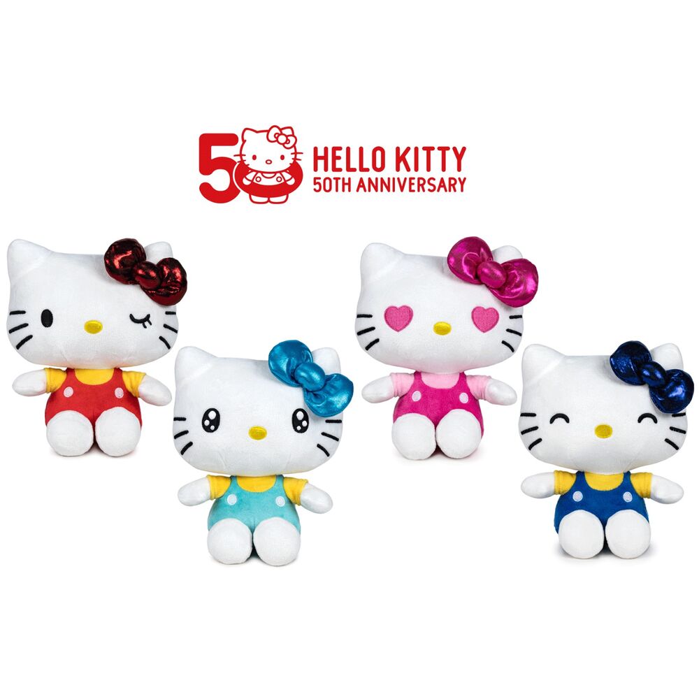 Peluche 50th Anniversary Hello Kitty 22cm rojo