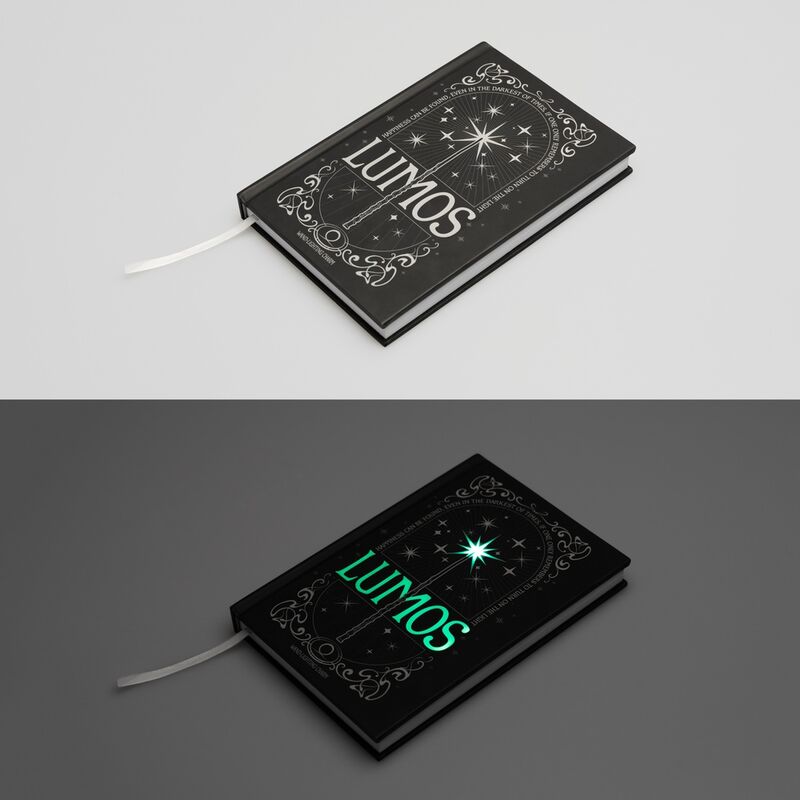 Cuaderno A5 premium led boligrafo Lumos Harry Potter
