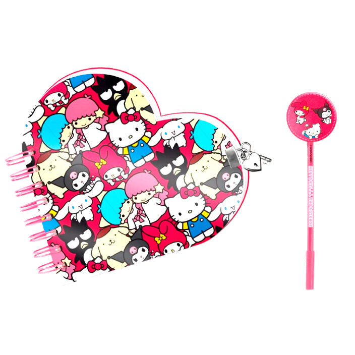 Set diario boligrafo Friends Hello Kitty
