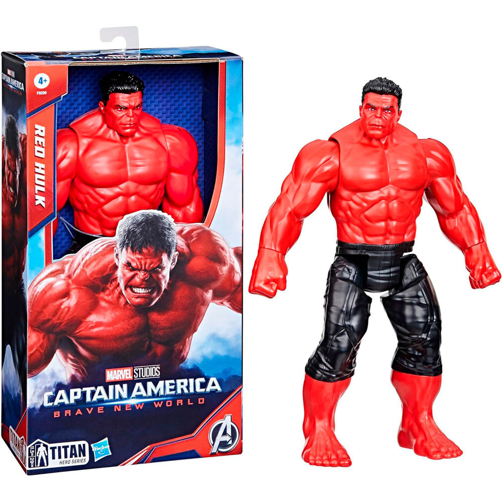 Figura Red Hulk Titan Hero Brave New World Capitan America  Vengadores Avengers Marvel 30cm Frikytopia